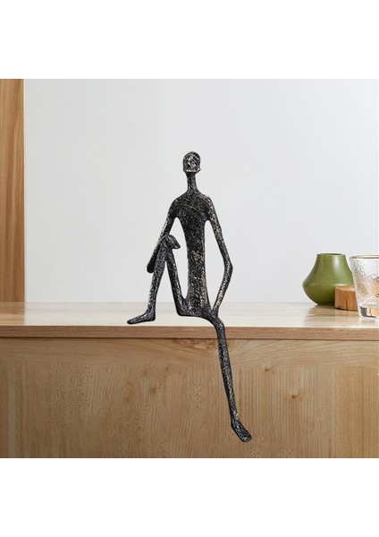 Modern Insan Heykelcik Heykeli Koleksiyon Sanat Kitaplığı Masaüstü Yatak Odası Dekor C 9X9X28CM (Yurt Dışından) indirimleri