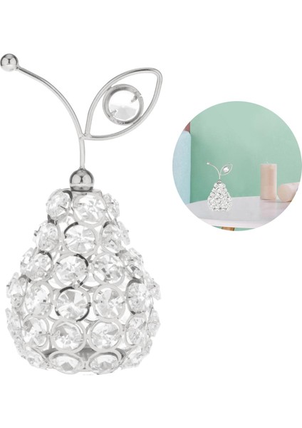 Kristal Cam Meyve Süslemeleri El Yapımı Masaüstü Heykel Ev Armut B (Yurt Dışından) indirimleri