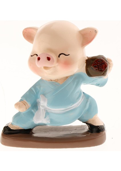 4pcs Bahçe Heykeli Sevimli Domuz Açık Heykel Reçine Çim Figürler Süsleri (Yurt Dışından) fırsatları