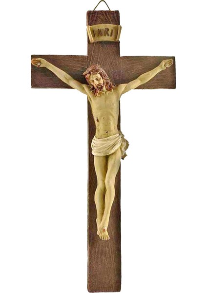 Dini Reçine Isa Çapraz Haç Heykeli Heykelcik Duvar Heykel Süs Sarı Sarı (Yurt Dışından) fiyatları