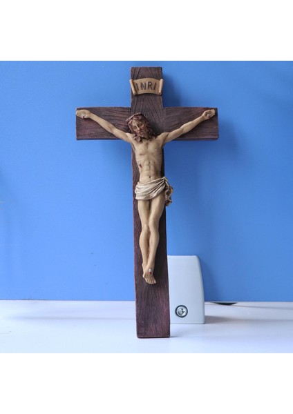 Dini Reçine Isa Çapraz Haç Heykeli Heykelcik Duvar Heykel Süs Sarı Sarı (Yurt Dışından) modelleri