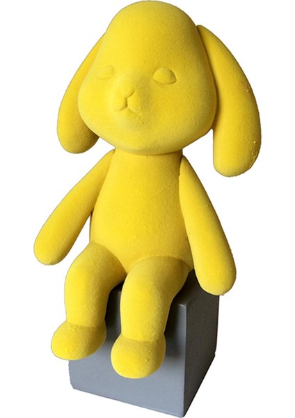 Masaüste Tv Raf Sanat Dekorasyonu Için Sevimli Tavşan Figürin Heykel Heykeli Sarı Sandık (Yurt Dışından) fiyatları