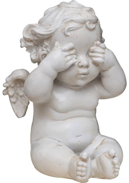 Retro Style Nordic Cherub Melek Heykeli Dekoratif Süs Beyaz Hediye Kapalı Görme (Yurt Dışından) indirimleri