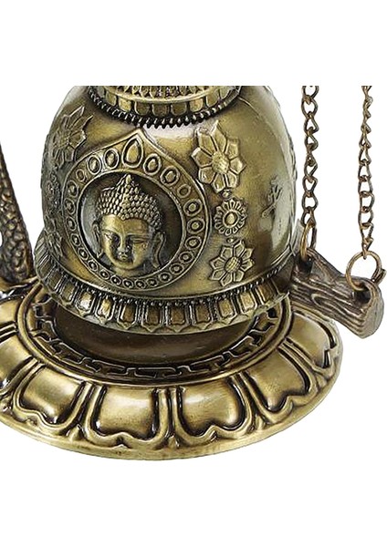 Masaüstü Dragon Fengshui Bell Küçük Oyma Bronz Koleksiyon Masa Dekoru Buda Kafası (Yurt Dışından)