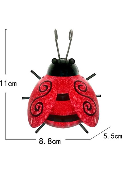 Metal Ladybugs Bahçe Duvar Sanatı Asılı Duvar Heykeli 11X8.8X5.5CM Yaygın Olarak Kullanılan Kırmızı (Yurt Dışından) fiyatları