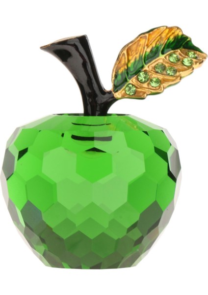Masaüstü Sundurma Dekoru Için Yaratıcı Kristal Meyve Heykeli Heykelcik Sanat Zanaat Yeşil (Yurt Dışından)