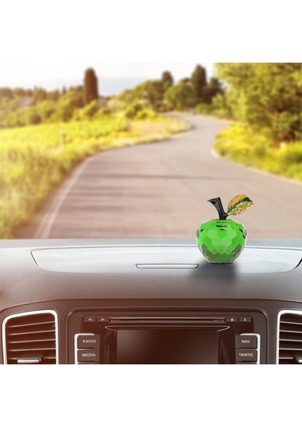 Masaüstü Sundurma Dekoru Için Yaratıcı Kristal Meyve Heykeli Heykelcik Sanat Zanaat Yeşil (Yurt Dışından) modelleri