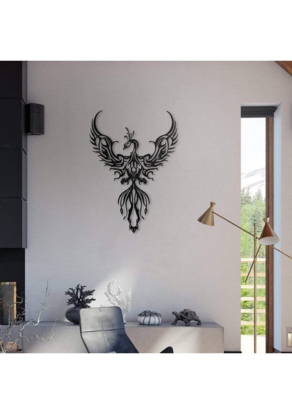 Yaratıcı Metal Phoenix Duvar Sanat Dekoru Hayvan Heykeli Yatak Odası Evi 35CM (Yurt Dışından) indirimleri
