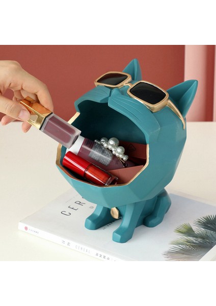 Karikatür Kedi Şeklinde Masaüstü Depolama Organizatörü, Vale Catchall Tepsi, Yatak Odası Yeşil (Yurt Dışından) fırsatları