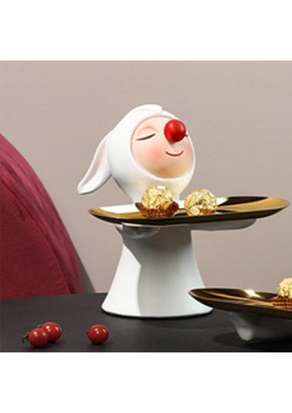 Reçine Kırmızı Burun Tavşan Figürin Depolama Tepsisi Takı Oturma Odası Dekarjı (Yurt Dışından) fırsatları