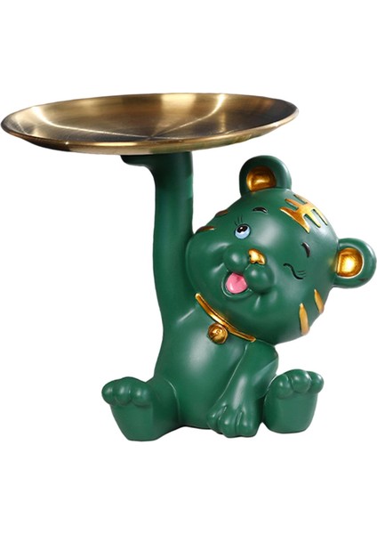 Homil Kaplanlar Heykel Anahtar Tutucu Sehpa Koleksiyonları Yeşil Için Ev Dekor (Yurt Dışından)