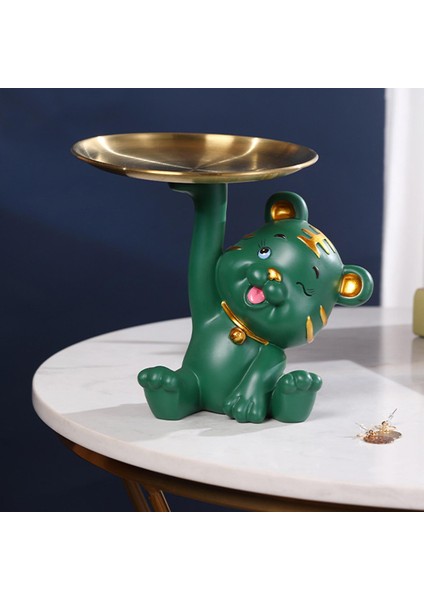 Homil Kaplanlar Heykel Anahtar Tutucu Sehpa Koleksiyonları Yeşil Için Ev Dekor (Yurt Dışından) modelleri