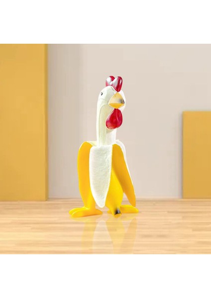 Muz Tavuk Heykelleri Tavuk Heykelleri Süs Sill Rooster Reçine Figürinleri 9X7.9X15CM (Yurt Dışından) fiyatları