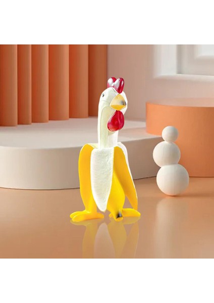 Muz Tavuk Heykelleri Tavuk Heykelleri Süs Sill Rooster Reçine Figürinleri 9X7.9X15CM (Yurt Dışından) modelleri