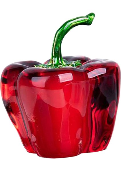 Meyve Heykeli Heykel Masa Dekorasyon Süsleme El Sanatları Kırmızı Biber (Yurt Dışından)