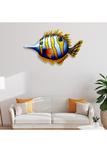Metal Dekorasyonlar Balık Tropikal Hayvanlar Demir Banyo Ofis Sarı (Yurt Dışından) fırsatları