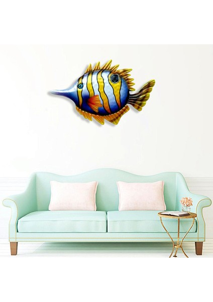 Metal Dekorasyonlar Balık Tropikal Hayvanlar Demir Banyo Ofis Sarı (Yurt Dışından) indirimleri