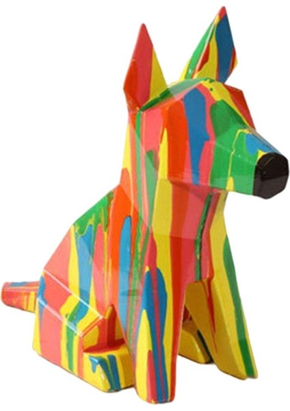 Yaratıcı Renkli Köpek Figürin Heykelleri El Sanatları Hediye Ofis Dekor (Yurt Dışından) fiyatları