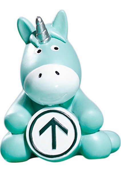 Karikatür Midilli Heykelcik At Heykeli Sanat El Sanatları Için Araba Masası Dekorasyon Açık Yeşil (Yurt Dışından)