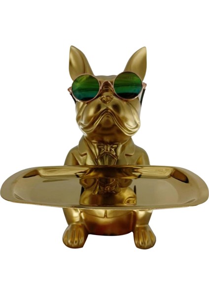 Masaüstü Reçine Köpek Tutma Depolama Tepsisi Süs Sanatı Organizatör Serin Altın (Yurt Dışından) fiyatları