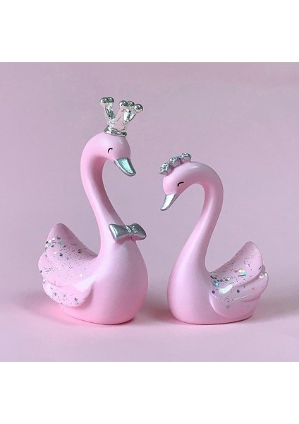 3D Minyatür Swan Heykeli Heykelcik Heykeli Yenilik Dekorasyonu Büyük Pembe (Yurt Dışından) modelleri