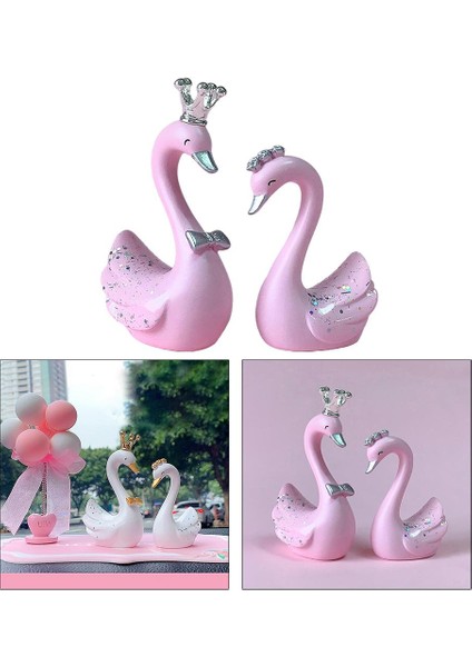 3D Minyatür Swan Heykeli Heykelcik Heykeli Yenilik Dekorasyonu Büyük Pembe (Yurt Dışından) indirimleri