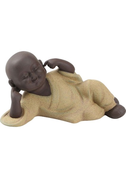 Sevimli Gülümseyen Buda Heykeli Çay Pet Craft Ev Dekoru Koleksiyonu Hear Hoe Kötülük (Yurt Dışından)