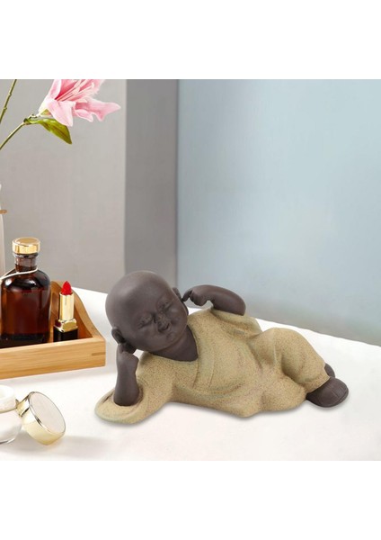 Sevimli Gülümseyen Buda Heykeli Çay Pet Craft Ev Dekoru Koleksiyonu Hear Hoe Kötülük (Yurt Dışından) modelleri