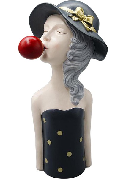 Reçine Heykel Masaüstü Heykelleri Yaratıcı Figür Figürinleri Gri (Yurt Dışından)