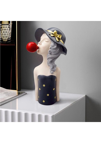 Reçine Heykel Masaüstü Heykelleri Yaratıcı Figür Figürinleri Gri (Yurt Dışından) modelleri