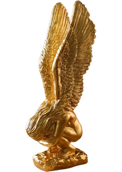 Reçine Altın Melek Ev Dekoru Anıt Heykel Kanat Bahçesi Hediye Sundurma Awn Bahçe L (Yurt Dışından) fiyatları