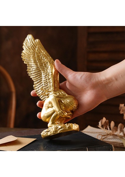 Reçine Altın Melek Ev Dekoru Anıt Heykel Kanat Bahçesi Hediye Sundurma Awn Bahçe L (Yurt Dışından) fırsatları