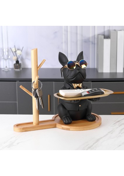 Reçine Heykeli Heykelcik Şeker Kuyumcusu Keys Tutucu Depolama Organizatör Siyah (Yurt Dışından) fiyatları