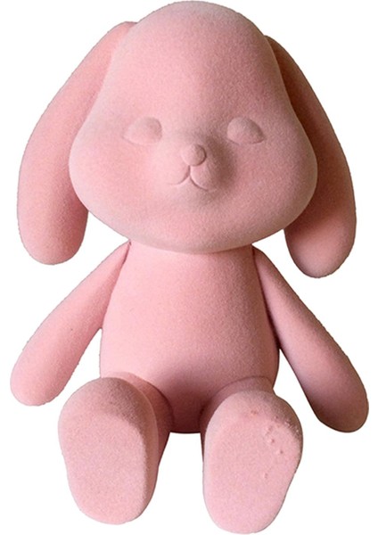 Sevimli Tavşan Heykelcik Reçine Hayvan Süsü Yatak Odası Tv Raf Masaüstü Pembe Oturmak (Yurt Dışından)