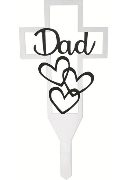 Metal Çapraz Pisli Yahu Heykeli Akrabalar Mezarlık Süslemesi Su Geçirmez MDOD02 (Yurt Dışından)