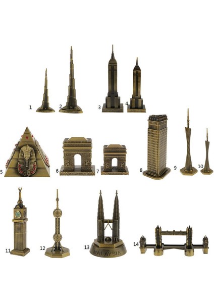 Vintage Bronz Dünyaca Ünlü Bina Mimarlık Modeli, Bina Modeli Heykeli Koleksiyon Figürin Ev Masaüstü Dekoru - 18CM Flatiron Binası (Yurt Dışından) indirimleri