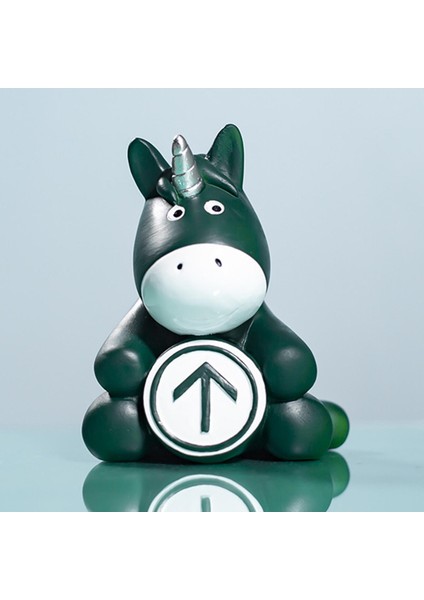 Karikatür Midilli Heykel Atı Heykeli Sanat El Sanatları Için Araba Masası Dekorasyonu Koyu Yeşil (Yurt Dışından) indirimleri