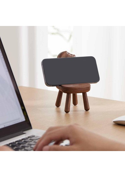 Sevimli Cep Telefonu Stand Tutucu Ahşap Figürinler Tablet Masaüstü Standını (Yurt Dışından) indirimleri