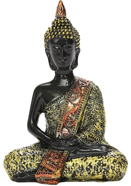 Oturmuş Buda Heykeli Budizm Tay Meditasyon Dua Figürinleri El Yapımı Reçine Çok Molor 8X3.5X13CM (Yurt Dışından)