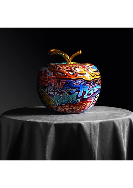 Yaratıcı Boyalı Grafiti Renkli Reçine El Sanatları Süsleri Giriş 20X20X20CM (Yurt Dışından) modelleri