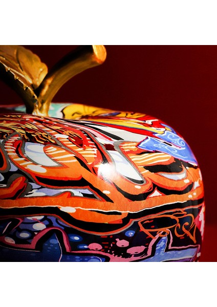 Yaratıcı Boyalı Grafiti Renkli Reçine El Sanatları Süsleri Giriş 20X20X20CM (Yurt Dışından) indirimleri