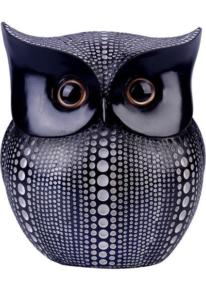 Piggy Bank Baykuş Şeklinde Sanat Dekabesi El Sanatları Para Kutusu Aksesuarları Heykeli Siyah (Yurt Dışından) fiyatları
