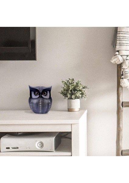 Piggy Bank Baykuş Şeklinde Sanat Dekabesi El Sanatları Para Kutusu Aksesuarları Heykeli Siyah (Yurt Dışından) fırsatları