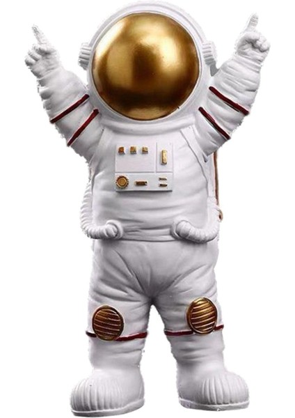 Reçine Astronot Figürinler Uzaylı Ay Heykel Dekoratif Minyatürler 15X10X25CM (Yurt Dışından)