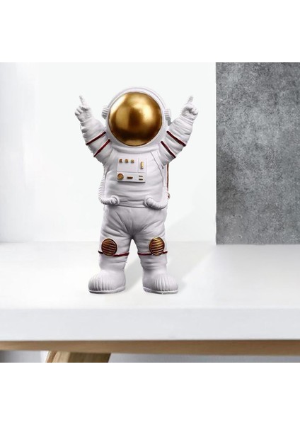 Reçine Astronot Figürinler Uzaylı Ay Heykel Dekoratif Minyatürler 15X10X25CM (Yurt Dışından) modelleri