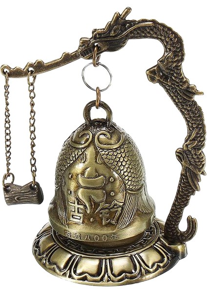Budist Ejderha Fengshui Bell Iyi Şanslar Ev Masası Dekor Balık 1 Için Tibet Korusun (Yurt Dışından)