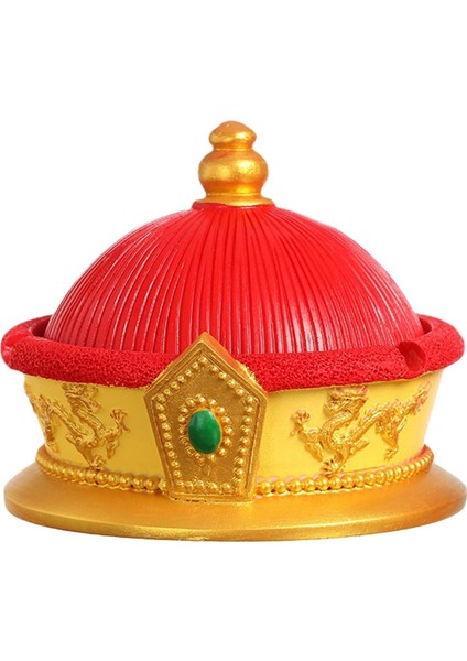 Yenilik Çin Koleksiyon Figürin/imparator Şapka Şeklindeki Kül Kırmızı B (Yurt Dışından)