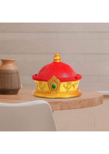 Yenilik Çin Koleksiyon Figürin/imparator Şapka Şeklindeki Kül Kırmızı B (Yurt Dışından) fiyatları