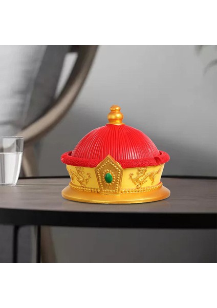 Yenilik Çin Koleksiyon Figürin/imparator Şapka Şeklindeki Kül Kırmızı B (Yurt Dışından) indirimleri