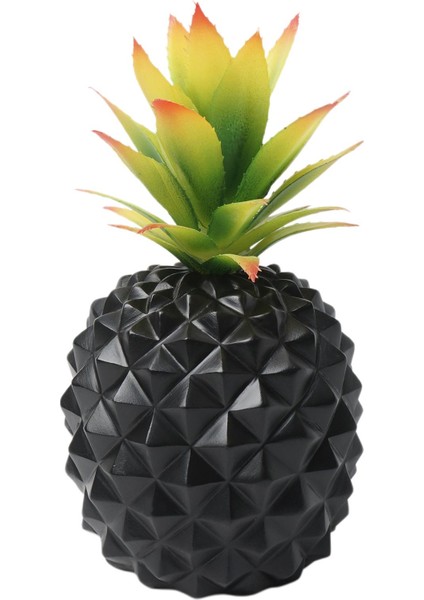 Yapay Ananas Meyve Süsleme Ev Dekoru Merkez Parçası Ev Masaüstü Siyah (Yurt Dışından)